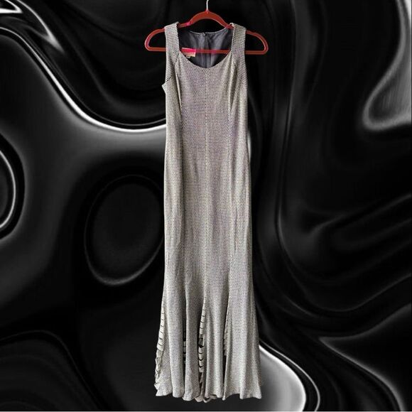 Damianou Two Piece Silver Gold Metallic Dress Set Size S - Picture 3 of 15